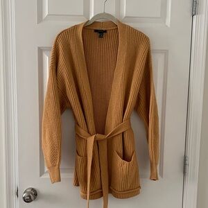 Forever 21 Tan Open-Front Cardigan